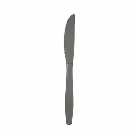 CREATIVE CONVERTING 339633 7 1/2in Glamour Gray Heavy Weight Plastic Knife, 24PK 999KNIFEGY